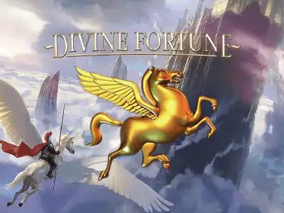 Divine Fortune slot logo by NetEnt at VemaBet Casino