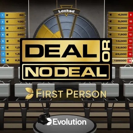 First Person Deal or No Deal online game logo by Evolution on vemabetcasino.pt