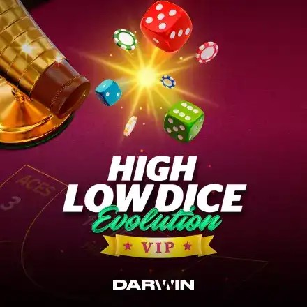 High Low Dice Evolution VIP logo – Table Games by Darwin Gaming at VemaBet Casino