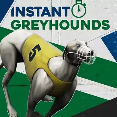 Instant Virtual Greyhounds game by Leap Gaming – logo hosted on VemaBet Casino