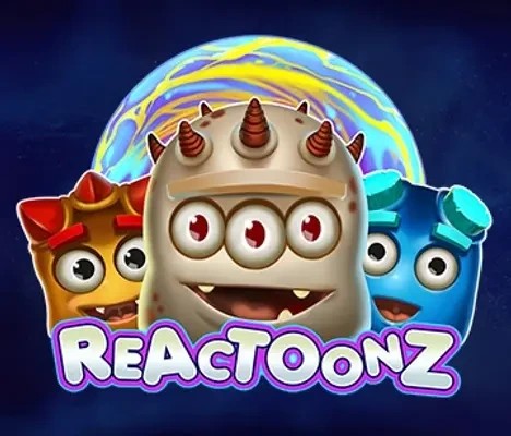 Reactoonz by Play'n GO, showcased at vemabetcasino.pt – game logo