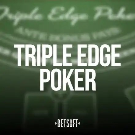Official Table Games logo: Triple Edge Poker by Betsoft Gaming at VemaBet Casino